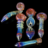 5 color changing glass pipes gift set