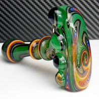 emerald fire wig wag glass pipe