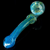 aqua blue fumed frit gandalf glass pipe