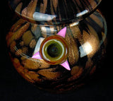 black dichroic glitter heady glass bong water pipe