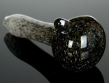 black white opal glass pipe