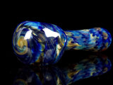 Dark Blue Coil Pot Glass Pipe