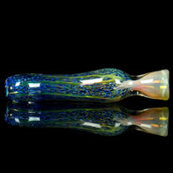 blue chillum with gold fume