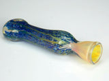 blue chillum with gold fume