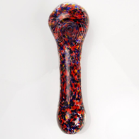 Cherry Red Blue Berry Frit Glass Pipe