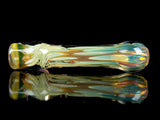 Fumed Chillum with Pink Lollipop Marbles