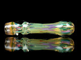 Fumed Chillum with Blue Stardust Marbles