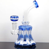 Blue White Raked Color Water Pipe