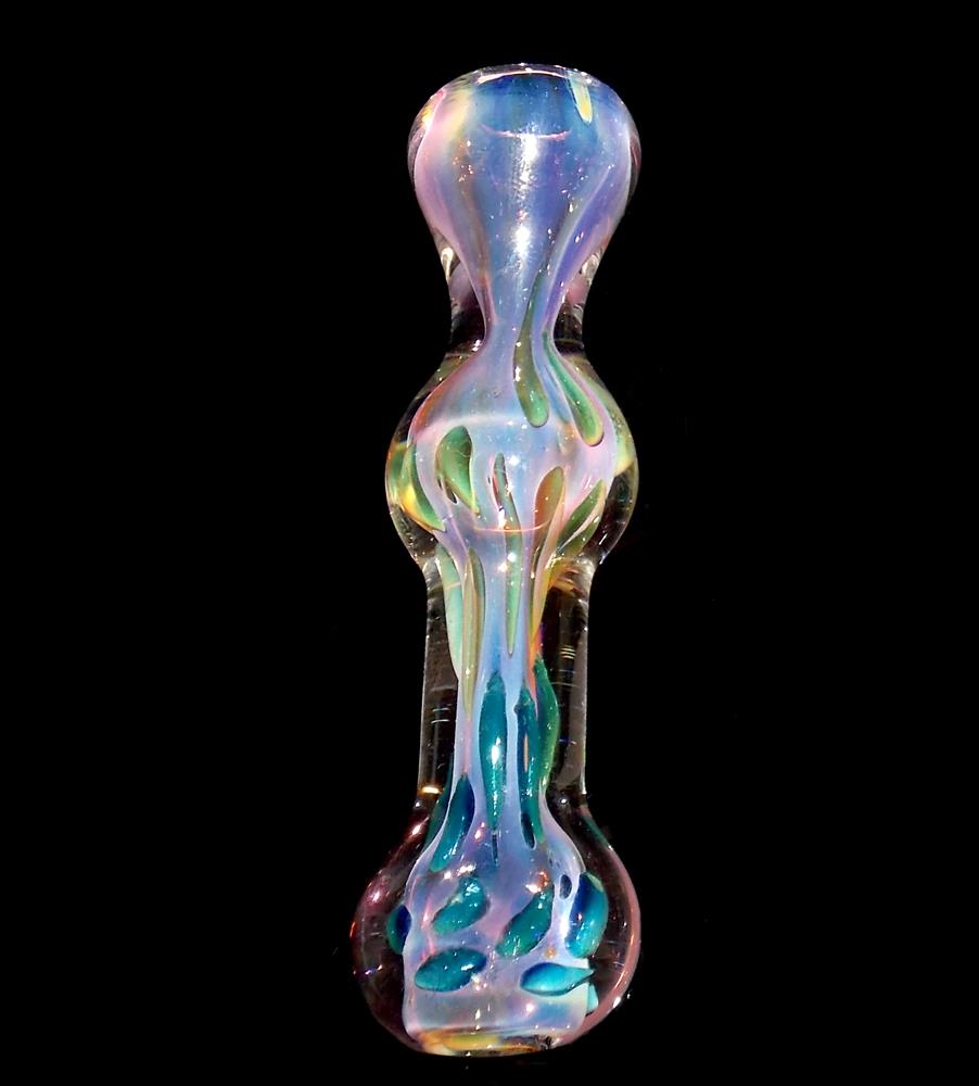 Color Changing Chillum - Dual Fumed Glass Smoking Pipe