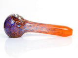 Orange Cobalt Fade Spoon w/ Opal