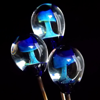 blue glass mushroom