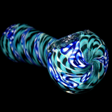 aqua blue glass pipe