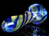 Blue Swirl Gold Fume Spoon