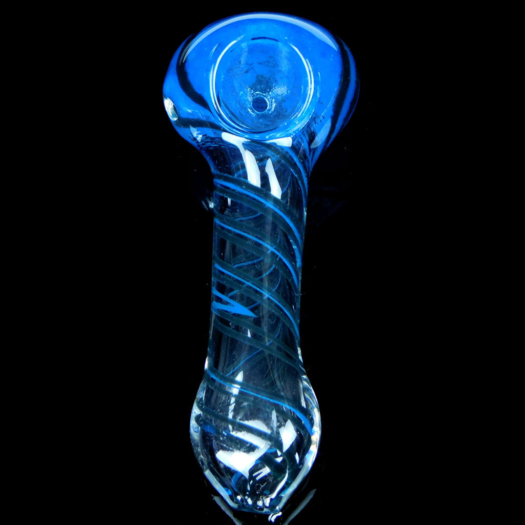 Blue Black Spiral Spoon