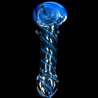 Blue Black Spiral Spoon