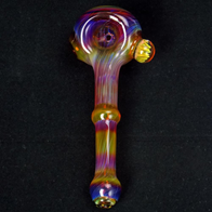 amber purple glass spoon pipe for smoking