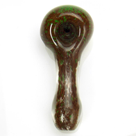 brown and green frit color smoking pipe