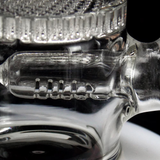 gridded inline perc glass water pipe