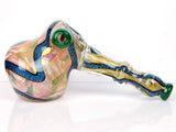 Double Fumed Dichroic Glass Hammer Bubbler Pipe