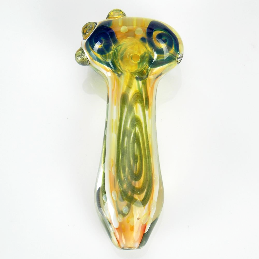 heady glass left handed smoking pipe that changes colors as you smoke