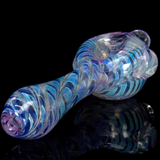 purple and pink color changing girly glass smoking pipe spoon bowl