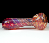 purple fumed frit spoon bowl glass smoking pipe by Visceral AntagonisM