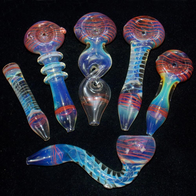 color changing glass pipes smoking gift set with twisted spoon bowl sherlock chillum hand blown pieces