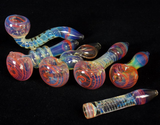 color changing glass pipes smoking gift set with twisted spoon bowl sherlock chillum free shipping