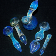pipes gift set mini bong color changing smoking glass bowls