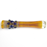 Amber Purple Honey One Hitter Glass Chillum Pipe for Smoking by VisceralAntagonisM