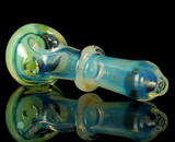 color changing green Slyme honeycomb glass spoon pipe from VisceralAntagonisM
