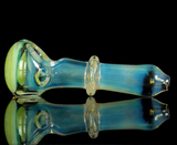 color changing green Slyme honeycomb glass spoon pipe