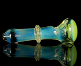 color changing green Slyme honeycomb glass spoon pipe from Visceral AntagonisM
