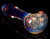 amber purple inside out frit spoon pyrex glass pipe by visceralantagonism etsy