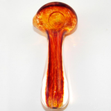 amber purple inside out frit spoon pyrex glass pipe by visceralantagonism etsy