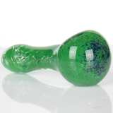 Lively green frit color usa glass spoon pipe