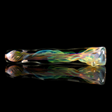 Silver and gold fumed glass color changing large chillum style smoking pipe VisceralAntagonisM