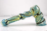 double twisted glass bubbler