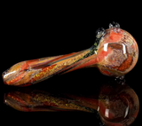 solid dichroic glitter golden dichro glass spoon pipe by VisceralAntagonisM