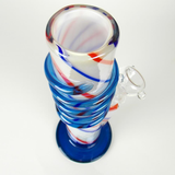 4th of July special red white and blue soft glass water pipe bong from VisceralAntagonisM