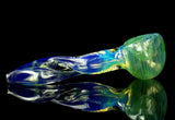 Twisted split chamber clear color changing helix smoking pipe