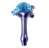Blue Purple Glass Wig Wag Pipe