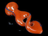 Red Frit Twisted Helix Spoon