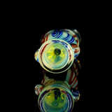 inside out red and blue dichroic glitter chillum glass pipe by VisceralAntagonisM