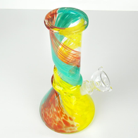 rainbow triple colorful glass smoking bong water pipe VisceralAntagonisM
