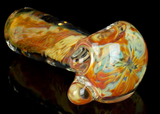 unbreakable 200 gram glass spoon pipe with inside out amber and white color by VisceralAntagonisM