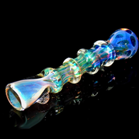 double fumed color changing chillum pipe glass smoking piece by Visceral AntagonisM