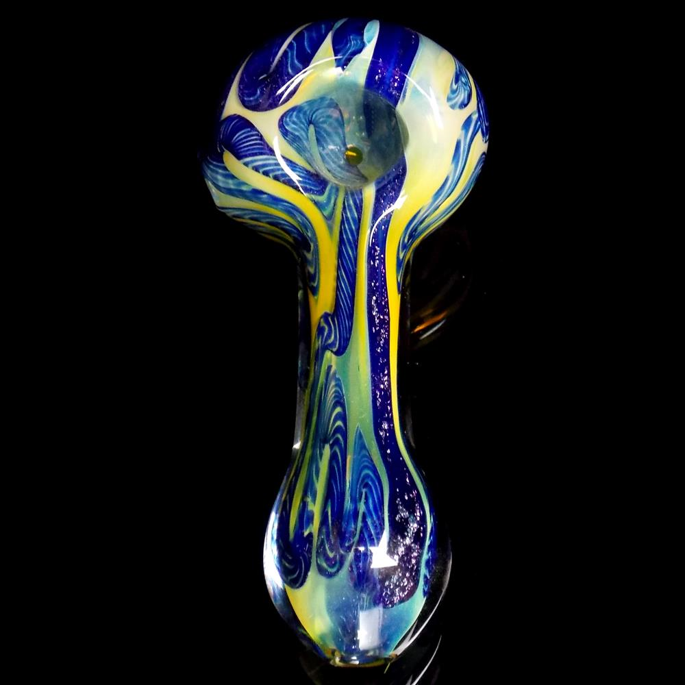 blue dichroic glass pipe