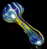 blue dichroic glass pipe