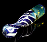 Purple Dichroic Glitter Glass Pipe